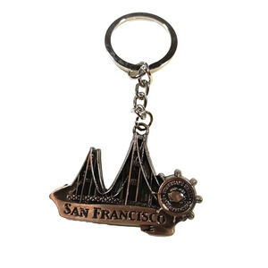 San Francisco California Copper Tone Keychain